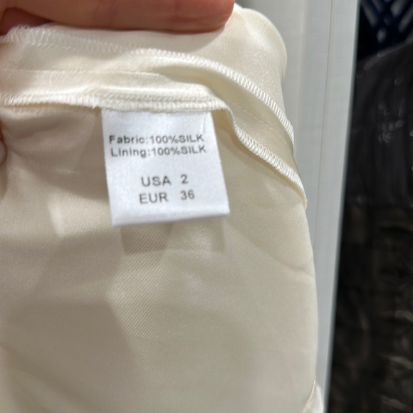 Juliette Longuet ivory silk dress. Size 2 Eur 36. Side zip. EUC - Picture 7 of 9